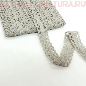 Тесьма вязаная арт.TBY-6307-1 шир.20мм, цв.25 светло-серый, уп.10м