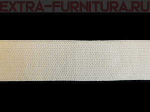 Резинка вязаная, 40мм (+/-2мм), цв.белый (уп.-50м*6 уп)