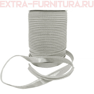 Кант атласный 12 мм, 72 ярда, цв. серебро (металлизированный) А