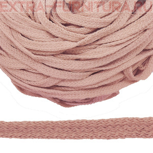 Шнур 34Ф плоский шир.7мм, цв.розовый 18, уп.200м