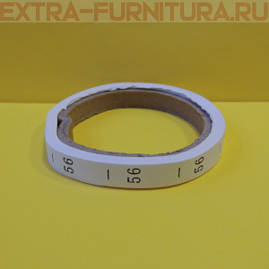 Размерник р-р 56, цв. белый, рул. 260 шт(+/- 30 шт.) ДС