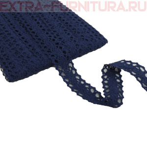 Тесьма вязаная арт.TBY-6307-1 шир.20мм, цв.29 темно-синий, уп.10м