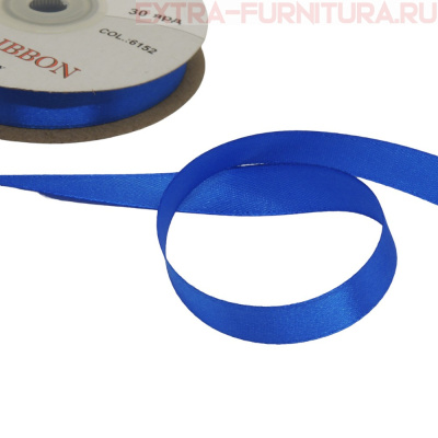 Лента атласная 12 мм цв. 152 светло-васильковый рул. 27,42м