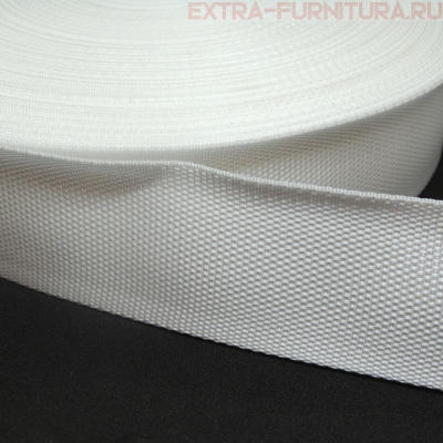 Стропа шир.50мм, цв. белый, уп.50м, пл. 26 гр/м