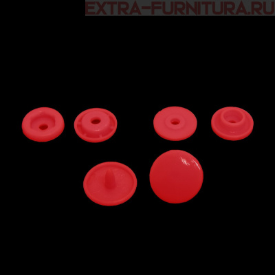 Кнопка NEWSTAR пластиковая 12,5мм, цв.162 красный (уп.1000шт.)