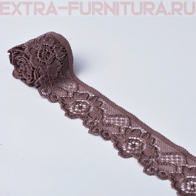 Кружево-стрейч TBY-L839 шир.35мм, цв.07 лиловый (уп.50м) *