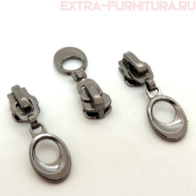 Бегунок декоративный автомат М5 черный никель №2 (уп.50шт)