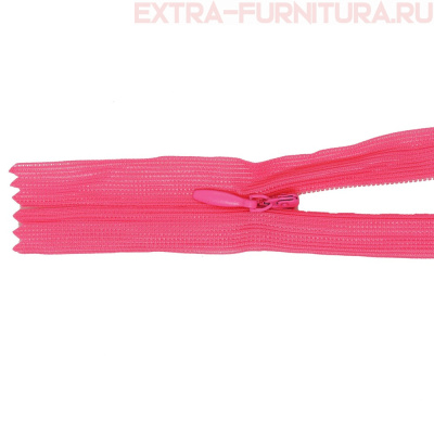 Молния потайная  № 3, 20 см, цв. 337 ярко-розовый  п/э пл.9,3 гр/м