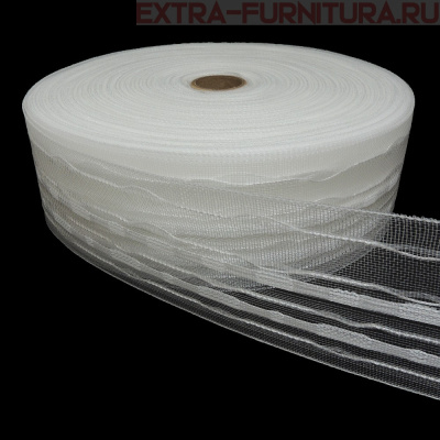 Лента шторная шир.60мм арт.605-0 органза, уп.50м*30уп.