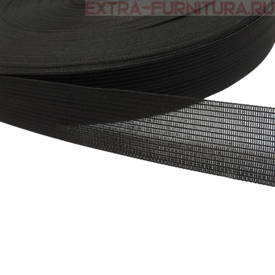 Лента окантовочная 22 мм цв. черный, уп.100м (пл.2,4 г/м) облегченная
