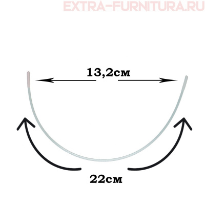 Косточки корсетные полукруг, металл, арт.TBY-75413,13,2х22см, уп.100пар