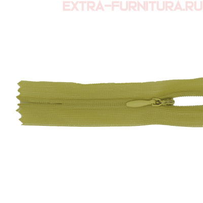 Молния потайная № 3, 50 см, цв. 127 горчица п/э пл.9,3 гр/м
