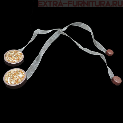 Магнитные клипсы "Круг Люкс Монисто" с лентой, цв. №21, пара