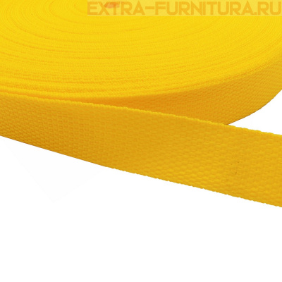 Стропа шир.25мм, цв.100 желтый, уп.50м, пл. 9,8 гр/м